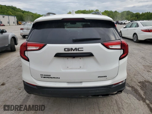 2024 GMC Terrain SLT with VIN 3GKALVEG6RL354799, listed as a Copart auction lot 56865005 with 12,837 mi miles and Salvage title. Bid and sale history available at DreamBid. Image 6.