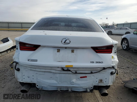2015 Lexus IS 350 with VIN JTHBE1D21F5022692, listed as a Copart auction lot 85035384 with 87,443 mi miles and Salvage Title. Bid and sale history available at DreamBid. Image 6.