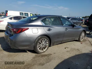 2021 Infiniti Q50 Luxe with VIN JN1EV7BR3MM752434, listed as a Copart auction lot 61428725 with 37,533 mi miles and Salvage title. Bid and sale history available at DreamBid. Image 3.