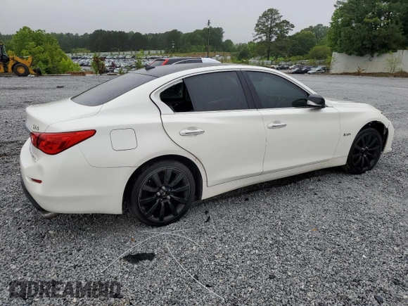 2017 Infiniti Q50 Red Sport 400 with VIN JN1FV7AP7HM850246, listed as a Copart auction lot 58536135 with Not provided miles and Salvage title. Bid and sale history available at DreamBid. Image 3.