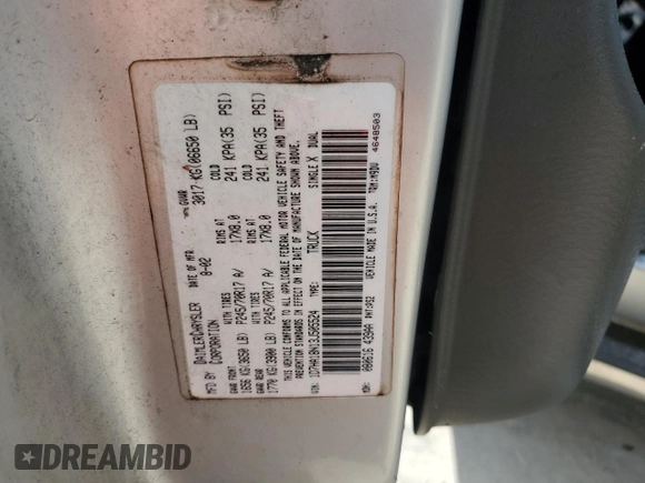 2003 Dodge 1500 ST z VIN 1D7HA18N13J505524, wystawiony jako Copart lot #52288235 z przebiegiem 307 651 mil mil oraz Szkoda całkowita • Salvage title. Historia ofert i sprzedaży dostępna na DreamBid. Obrazek 15.