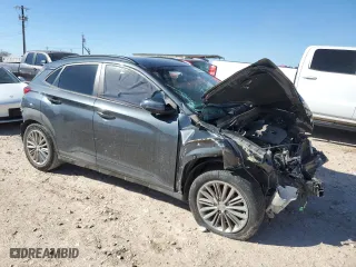 2021 Hyundai Kona SEL with VIN KM8K22AA2MU738964, listed as a Copart auction lot 46850085 with 66,243 mi miles and Salvage Title. Bid and sale history available at carsss.com. Image 4.