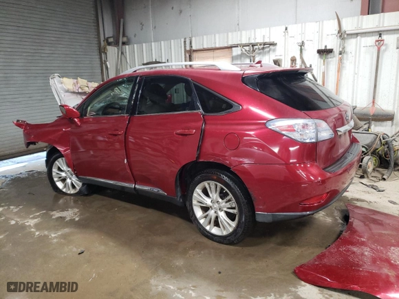 2011 Lexus RX 450h with VIN JTJBC1BA7B2419673, listed as a Copart auction lot 83355124 with 157,095 mi miles and Salvage Title. Bid and sale history available at carsss.com. Image 2.