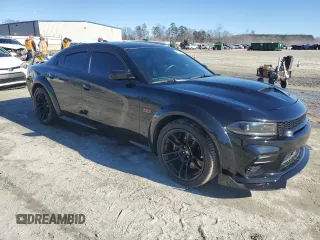 2022 Dodge Charger Scat Pack Widebody with VIN 2C3CDXGJ2NH177858, listed as a Copart auction lot 41430895 with 18,640 mi miles and Salvage Title. Bid and sale history available at carsss.com. Image 4.