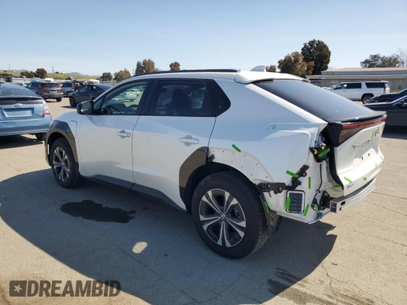 2024 Toyota bZ4X XLE with VIN JTMABACA8RA073861, listed as a Copart auction lot 50030475 with 6,465 mi miles and Salvage Title. Bid and sale history available at DreamBid. Image 2.