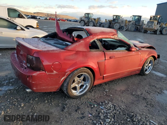 2003 Ford Mustang SVT Cobra with VIN 1FAFP48Y83F372748, listed as a Copart auction lot 87233364 with 109,157 mi miles and Salvage Title. Bid and sale history available at carsss.com. Image 3.