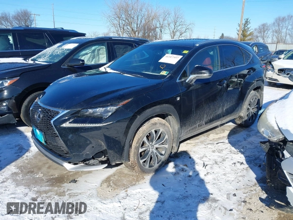 2015 Lexus NX 200t with VIN JTJBARBZ5F2017389, listed as a IAAI auction lot 41317357 with 183,399 mi miles. Bid and sale history available at carsss.com. Image 18.