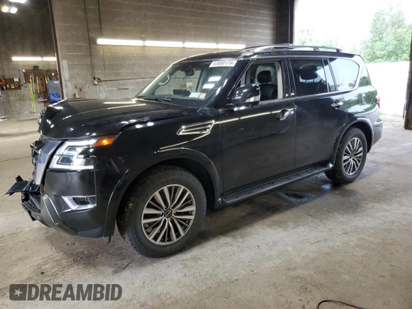 2021 Nissan Armada SL with VIN JN8AY2BBXM9795698, listed as a Copart auction lot 63000174 with 33,002 mi miles and Salvage Title. Bid and sale history available at carsss.com. Image 1.