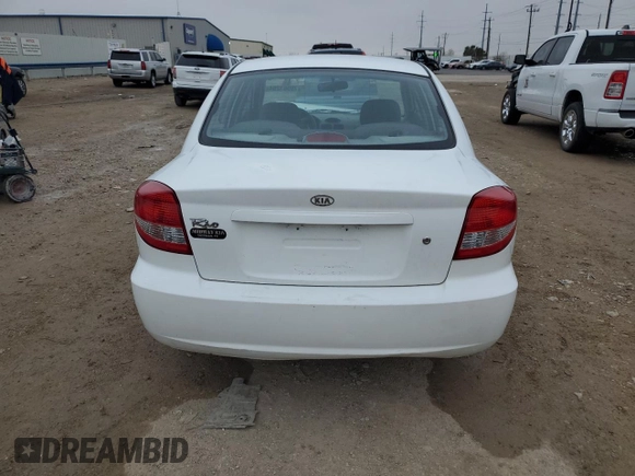 2003 Kia Rio with VIN KNADC125136274488, listed as a Copart auction lot 79561204 with 117,608 mi miles and Salvage Title. Bid and sale history available at carsss.com. Image 6.