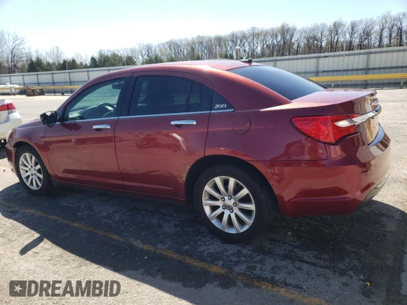 2014 Chrysler 200 Limited with VIN 1C3CCBCG5EN199179, listed as a Copart auction lot 52230375 with 86,420 mi miles and Salvage Title. Bid and sale history available at carsss.com. Image 2.