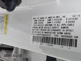 2016 Acura TLX V6 with VIN 19UUB2F30GA006203, listed as a IAAI auction lot 41489757 with 37,403 mi miles. Bid and sale history available at carsss.com. Image 9.