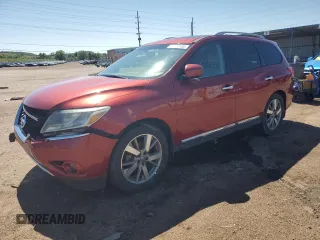 2014 Nissan Pathfinder S z VIN 5N1AR2MM1EC687297, wystawiony jako Copart lot #57609195 z przebiegiem 212 280 mil mil oraz Czysty tytuł • Clean title. Historia ofert i sprzedaży dostępna na DreamBid. Obrazek 1.