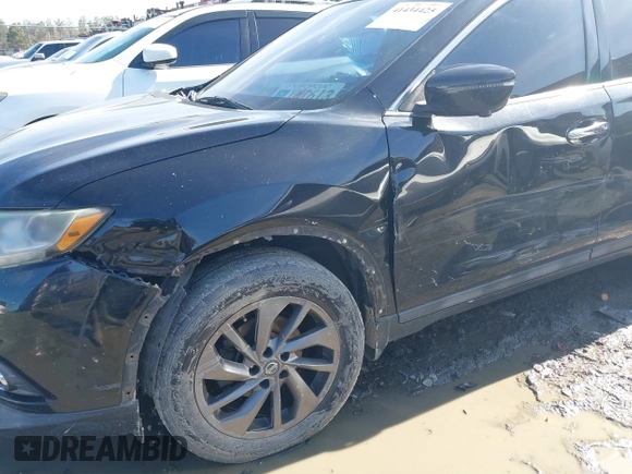 2016 Nissan Rogue SV with VIN 5N1AT2MT7GC738989, listed as a IAAI auction lot 41434425 with 166,021 mi miles. Bid and sale history available at carsss.com. Image 6.
