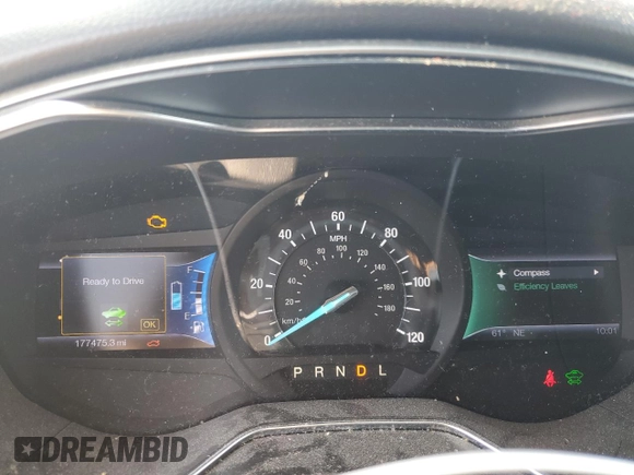 2013 Ford Fusion SE Hybrid with VIN 3FA6P0LU5DR266811, listed as a Copart auction lot 48281555 with 177,475 mi miles and Salvage title. Bid and sale history available at DreamBid. Image 9.