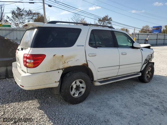 2001 Toyota Sequoia Limited with VIN 5TDBT48A71S021155, listed as a Copart auction lot 76255694 with 348,879 mi miles and Salvage Title. Bid and sale history available at carsss.com. Image 3.