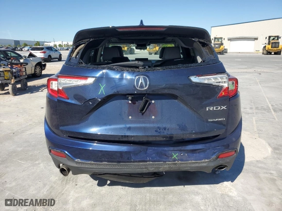 2019 Acura RDX w/Technology Pkg with VIN 5J8TC2H58KL011136, listed as a Copart auction lot 50040285 with 57,640 mi miles and Salvage Title. Bid and sale history available at carsss.com. Image 6.