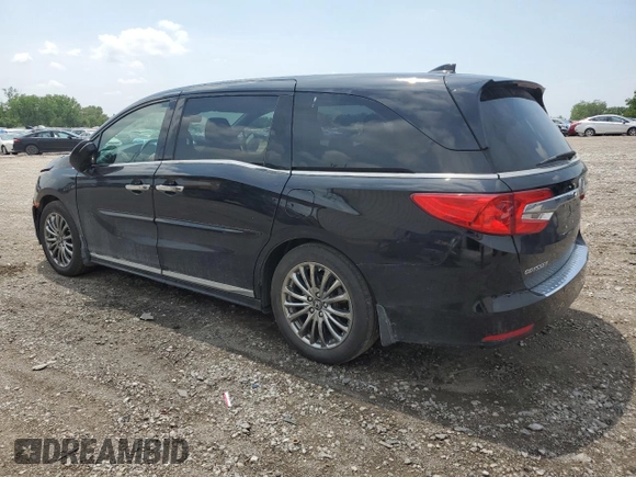 2018 Honda Odyssey Elite with VIN 5FNRL6H92JB050180, listed as a Copart auction lot 60478375 with 104,776 mi miles and Salvage title. Bid and sale history available at DreamBid. Image 2.