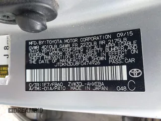 2015 Toyota Prius Four with VIN JTDKN3DU8F0474926, listed as a IAAI auction lot 42484473 with 261,539 mi miles and . Bid and sale history available at DreamBid. Image 9.