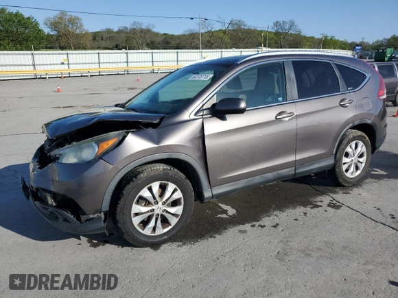 2012 Honda CR-V EX-L with VIN 5J6RM4H7XCL007393, listed as a Copart auction lot 52378715 with 126,002 mi miles and Salvage Title. Bid and sale history available at carsss.com. Image 1.