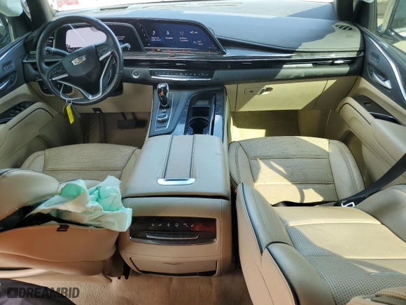 2021 Cadillac Escalade Premium Luxury with VIN 1GYS4CKL4MR240864, listed as a Copart auction lot 54990944 with 74,712 mi miles and Salvage Title. Bid and sale history available at carsss.com. Image 8.