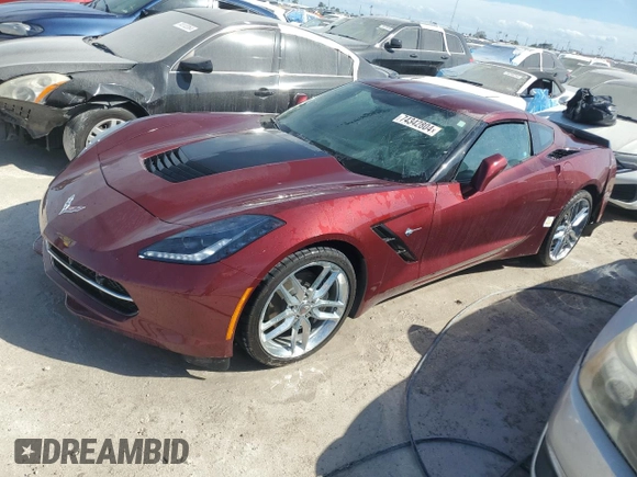 2019 Chevrolet Corvette 2LT with VIN 1G1YD2D78K5101540, listed as a Copart auction lot 74342804 with 0 mi miles and Salvage Title. Bid and sale history available at carsss.com. Image 1.