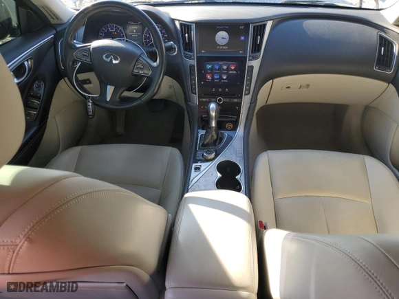 2015 Infiniti Q50 with VIN JN1BV7APXFM335642, listed as a Copart auction lot 85785594 with 188,735 mi miles and Salvage Title. Bid and sale history available at carsss.com. Image 8.