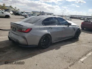 2024 BMW M3 Competition with VIN WBS33AY05RFS22907, listed as a Copart auction lot 70072274 with 5,323 mi miles and Salvage title. Bid and sale history available at DreamBid. Image 3.