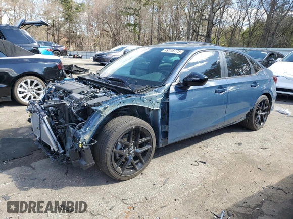 2025 Honda Civic Sport with VIN 2HGFE2F53SH533227, listed as a Copart auction lot 49708775 with 7,617 mi miles and Salvage title. Bid and sale history available at DreamBid. Image 1.