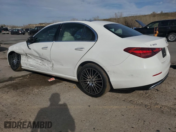2023 Mercedes-Benz C 300 with VIN W1KAF4HB6PR142266, listed as a Copart auction lot 52414115 with 14,569 mi miles and Salvage Title. Bid and sale history available at DreamBid. Image 2.