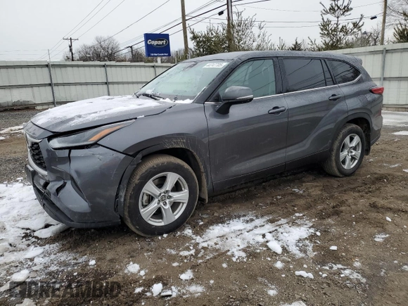 2021 Toyota Highlander L with VIN 5TDCZRBH3MS069679, listed as a Copart auction lot 44747705 with 12,060 mi miles and Salvage title. Bid and sale history available at DreamBid. Image 1.