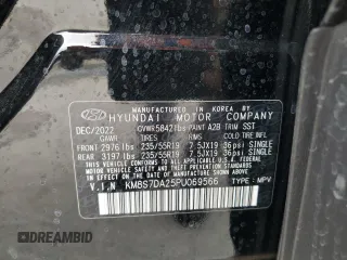 2023 Hyundai Santa Fe Limited z VIN KM8S7DA25PU069566, wystawiony jako Copart lot #55275305 z przebiegiem 15 468 mil mil oraz Szkoda całkowita • Salvage title. Historia ofert i sprzedaży dostępna na DreamBid. Obrazek 13.