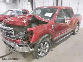 2021 Ford F-150 XL with VIN 1FTFW1ED5MFA91022, listed as a IAAI auction lot 41722265 with 44,456 mi miles. Bid and sale history available at carsss.com. Image 2.