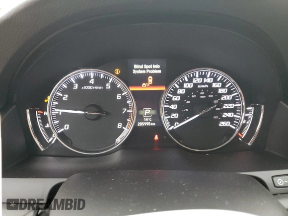 2014 Acura RLX Advance Pkg with VIN JH4KC1F92EC800038, listed as a Copart auction lot 79177824 with 285,995 mi miles and Salvage Title. Bid and sale history available at carsss.com. Image 9.
