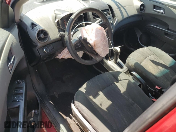 2012 Chevrolet Sonic LT with VIN 1G1JC6SH9C4133623, listed as a Copart auction lot 60065525 with 141,930 mi miles and Salvage title. Bid and sale history available at DreamBid. Image 8.