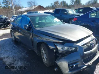 2015 Infiniti Q50 with VIN JN1BV7AR4FM407078, listed as a IAAI auction lot 41680093 with 122,666 mi miles. Bid and sale history available at carsss.com. Image 12.