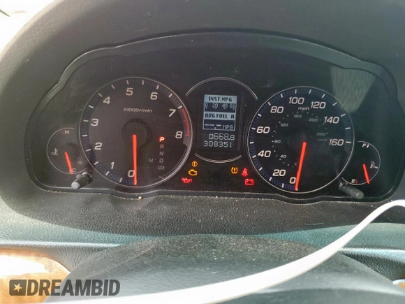 2008 Acura TSX with VIN JH4CL96858C018962, listed as a Copart auction lot 57484835 with 308,351 mi miles and Salvage title. Bid and sale history available at DreamBid. Image 9.