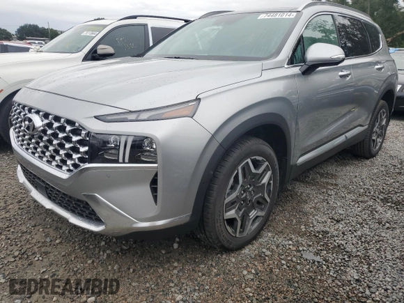 2023 Hyundai Santa Fe Hybrid Limited with VIN 5NMS5DA18PH013792, listed as a Copart auction lot 74481014 with 0 mi miles and Non Repairable. Bid and sale history available at carsss.com. Image 1.