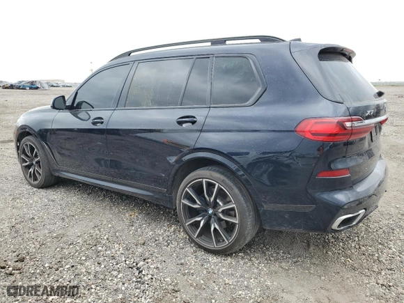 2019 BMW X7 xDrive50i with VIN 5UXCX4C58KLB39724, listed as a Copart auction lot 47436755 with 0 mi miles and Salvage Title. Bid and sale history available at carsss.com. Image 2.
