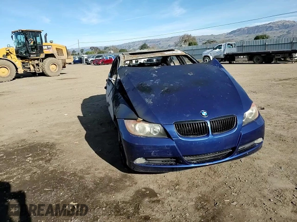 2007 BMW 3 Series 328i with VIN WBAVC53517FZ76438, listed as a Copart auction lot 87438784 with Not Provided miles and Non Repairable. Bid and sale history available at carsss.com. Image 10.