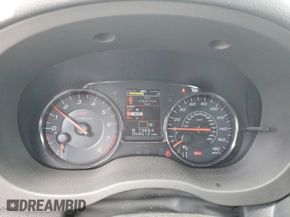 2021 Subaru WRX STI with VIN JF1VA2E60M9814538, listed as a Copart auction lot 56328295 with 58,512 mi miles and Salvage title. Bid and sale history available at DreamBid. Image 9.