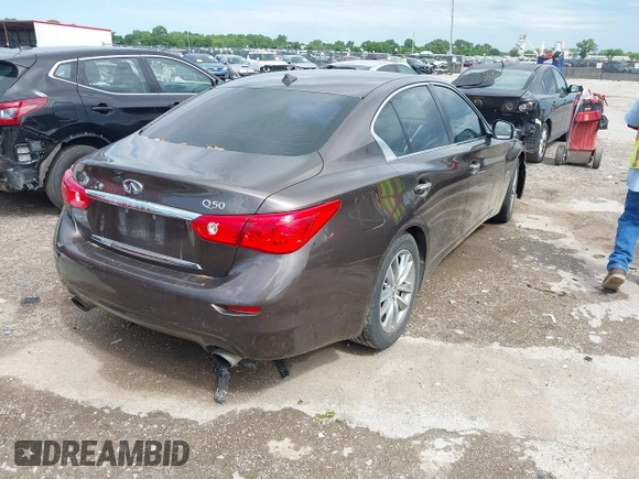 2017 Infiniti Q50 Sport with VIN JN1EV7AP1HM738098, listed as a IAAI auction lot 42108449 with 109,540 mi miles and . Bid and sale history available at DreamBid. Image 4.