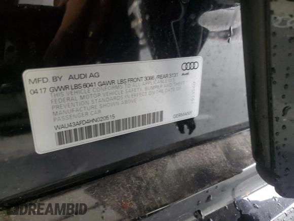 2017 Audi A8 Sport z VIN WAU43AFD4HN020515, wystawiony jako Copart lot #44953055 z przebiegiem 115 422 mil mil oraz Szkody całkowita. Historia ofert i sprzedaży dostępna na DreamBid. Obrazek 12.