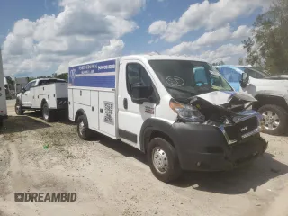 2022 Ram ProMaster with VIN 3C7WRVKG1NE141894, listed as a Copart auction lot 42490895 with 55,907 mi miles and Salvage Title. Bid and sale history available at DreamBid. Image 4.