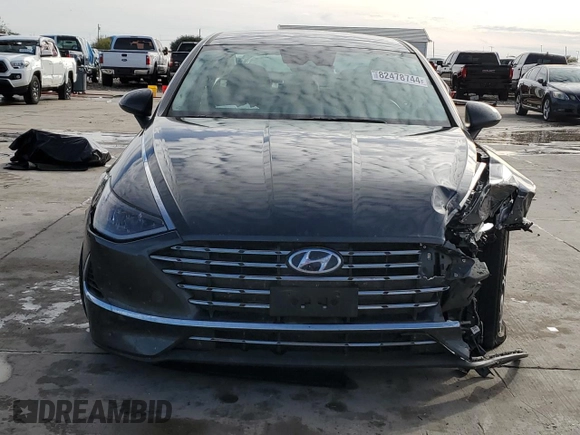 2022 Hyundai Sonata Hybrid Blue with VIN KMHL24JJ5NA051528, listed as a Copart auction lot 82478744 with 66,784 mi miles and Salvage Title. Bid and sale history available at carsss.com. Image 5.