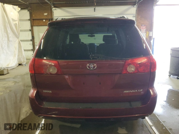 2006 Toyota Sienna CE with VIN 5TDZA23CX6S429447, listed as a Copart auction lot 55119025 with 213,494 mi miles and Clean Title. Bid and sale history available at carsss.com. Image 6.
