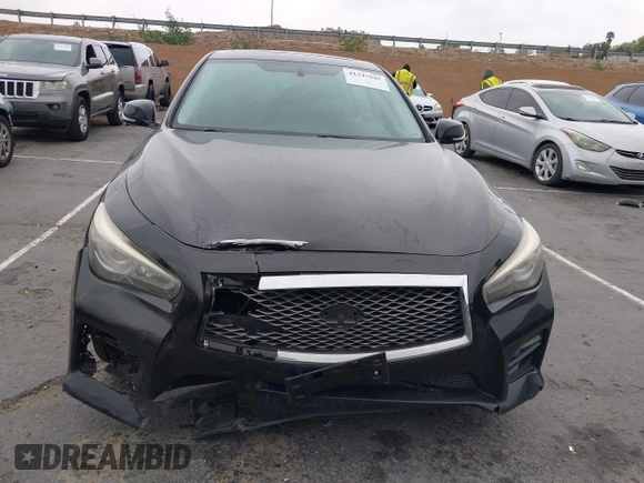 2014 Infiniti Q50 Hybrid Sport with VIN JN1AV7AP7EM691279, listed as a IAAI auction lot 41547805 with 127,325 mi miles and . Bid and sale history available at DreamBid. Image 12.