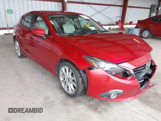 2014 Mazda 3 S Grand Touring z VIN JM1BM1M38E1200696, wystawiony jako IAAI lot #41906426 z przebiegiem 50 048 mil mil oraz . Historia ofert i sprzedaży dostępna na DreamBid. Obrazek 1.