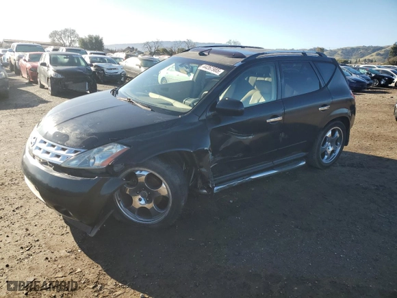 2004 Nissan Murano SL with VIN JN8AZ08T34W200323, listed as a Copart auction lot 44267985 with 100,390 mi miles and Salvage Title. Bid and sale history available at carsss.com. Image 1.