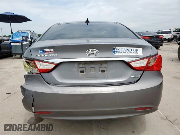 2013 Hyundai Sonata Limited with VIN 5NPEC4AC2DH663625, listed as a Copart auction lot 59555605 with 150,307 mi miles and Salvage title. Bid and sale history available at DreamBid. Image 6.