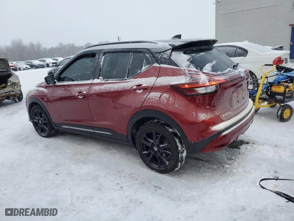 2021 Nissan Kicks SR with VIN 3N1CP5DVXML528880, listed as a Copart auction lot 88123285 with 77,696 mi miles and Clean Title. Bid and sale history available at carsss.com. Image 2.